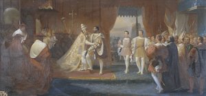 Entrevista de Francisco I e do Papa Clemente VII em Marselha, 13 de outubro de 1533 de Charles Philippe Lariviere